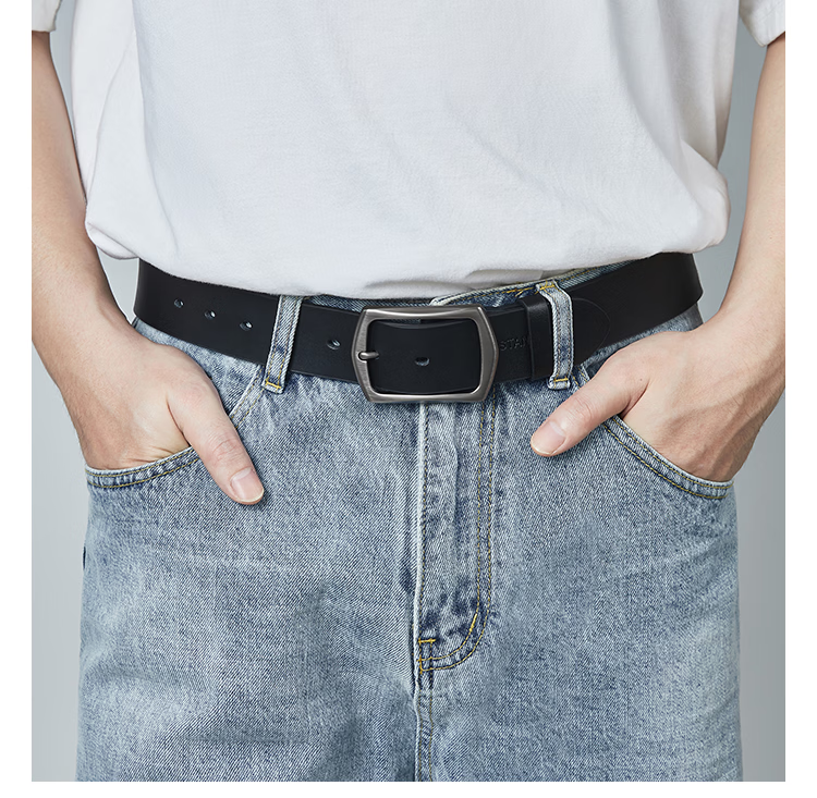 BOSTANTEN Minimalist Korean Style Men's Casual Leather Belt with Pin Buckle, Trendy and Versatile Waistband for Men, Perfect Birthday Gift for Boyfriend 13