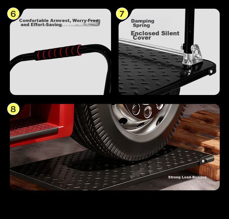 BYB Steel Folding Cart Hand Truck Flatbed Cart 600kg 73x48cm Push Cart Trolley BYB-HW21 1