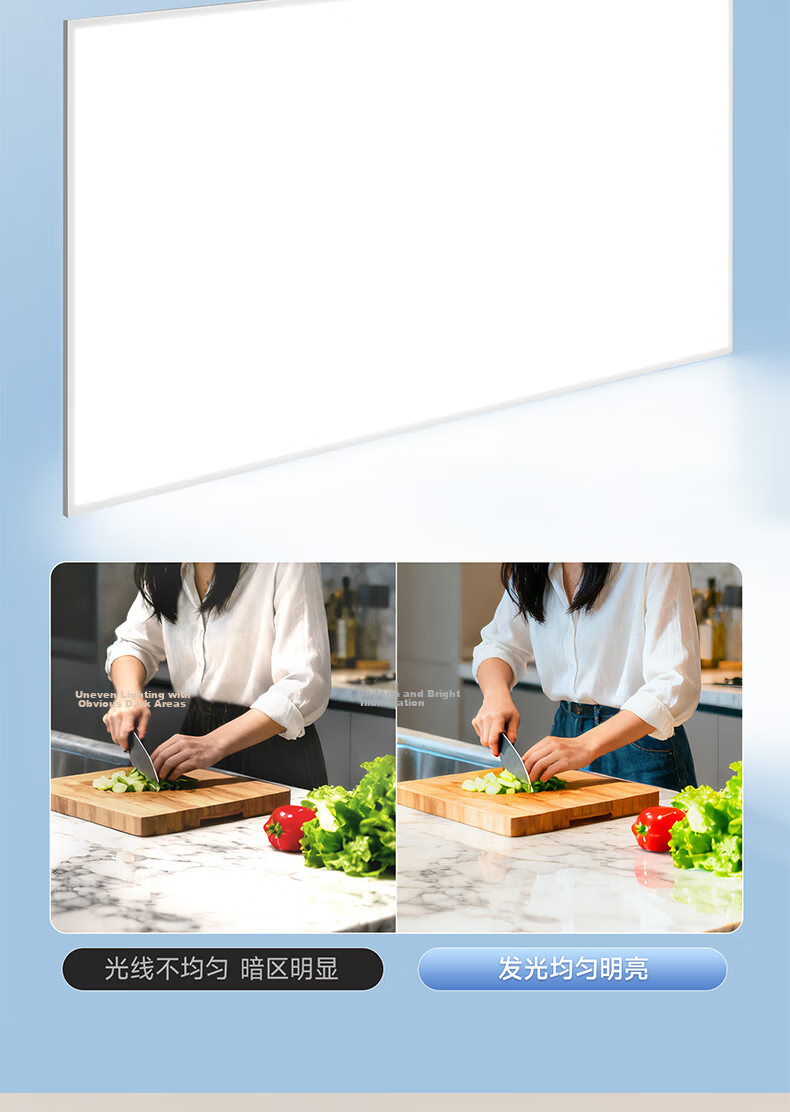 FSL Foshan Lighting Integrated Ceiling LED Panel Light Aluminum Buckle Ceiling Embedded Flat Light All-Plastic Flame Retardant 24W 300x300mm White Light 5