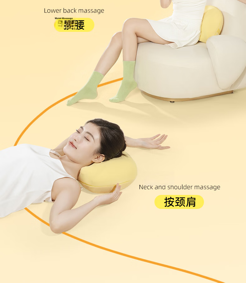 Breo Waist Massager Shoulder Neck Back Cervical Spine Massager Heating Massage Cushion Practical Birthday Gift for Elders Parents Boyfriend Girlfriend 9