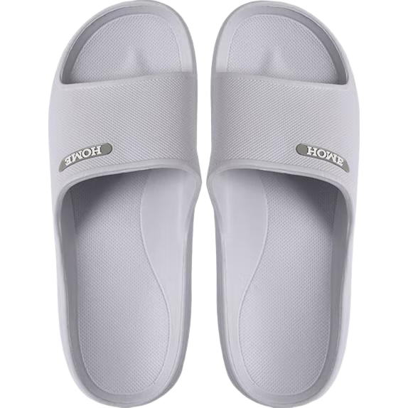 GUOLUOFEI Extra Large Slippers for Men And Women, Summer Home Bathroom EVA Shower Non-Slip Plus Size Gray 40-41