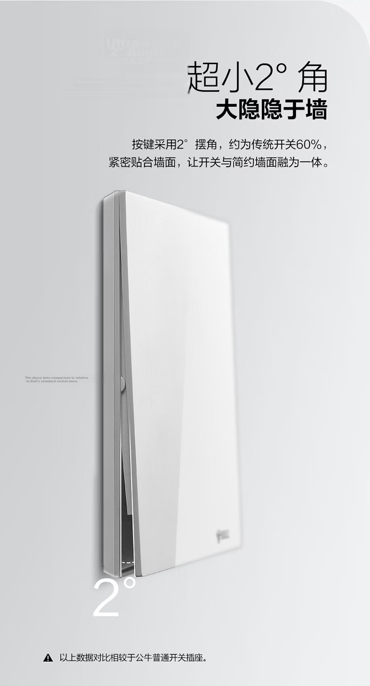BULL Switch Socket G57 Butterfly Ultra-Thin Two-Position Computer with TV Category 6 Large Panel Socket G57T223 Glossy White 4