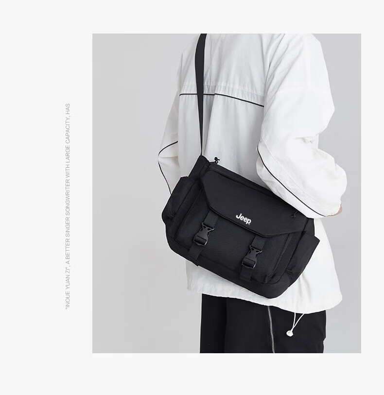 JEEP Lightweight Crossbody Bag Unisex Commuter Casual Shoulder Bag for Phone iPad Outdoor Sports Cycling Small Large Capacity Bag 13