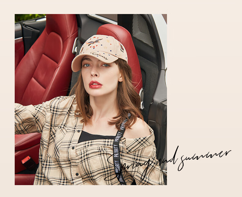 CACUSS Baseball Cap for Women, All-Season Visor Hat, Outdoor Sun Protection Hat, Korean Style Versatile Casual Cap, Khaki 12