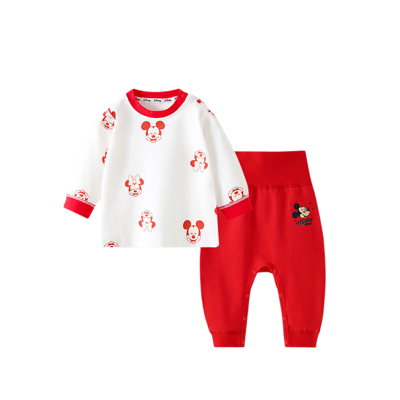 Disney Kids Cotton Pajamas Baby Autumn Long Johns Boys Girls Homewear Set Infant Clothes Spring Autumn 100