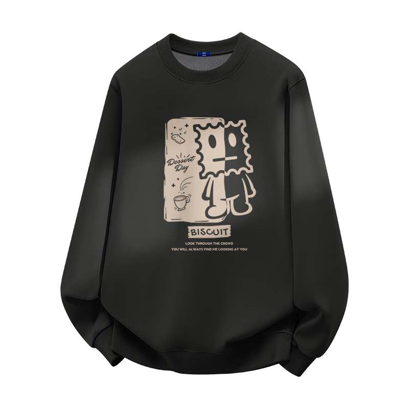 GENIOLAMODE Fleece-Lined Sweatshirt for Men, Winter 2026 New Heavyweight 420G Thickened Base Layer Inner Pullover Long-Sleeve T-Shirt