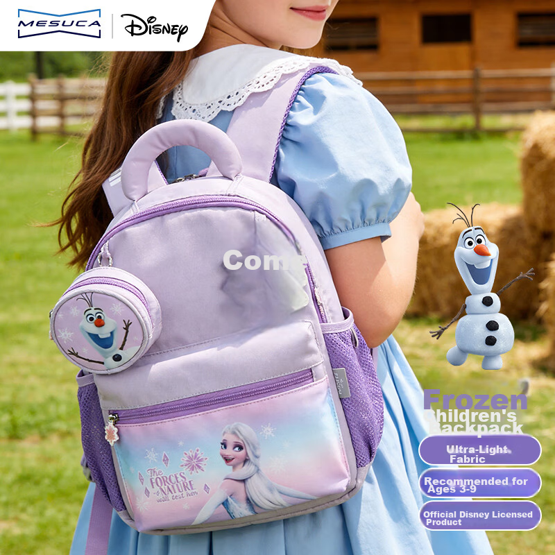 Disney Kids Backpack for Girls 3-12 Years Old Cute Frozen School Bag Lightweight Outdoor Shoulder Bag