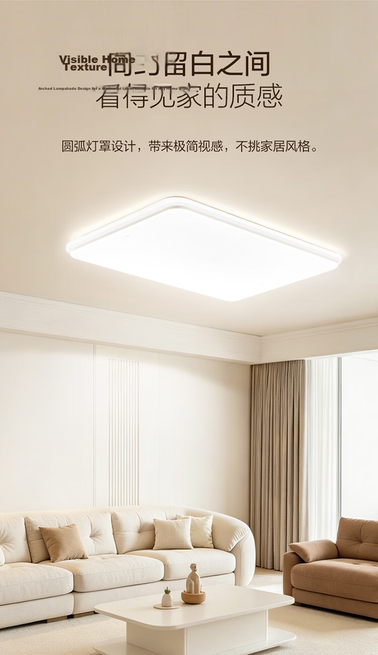 BULL Ceiling Light Living Room Main Light Full Spectrum Eye Protection Bedroom Lamp with Installation Package XD10 12