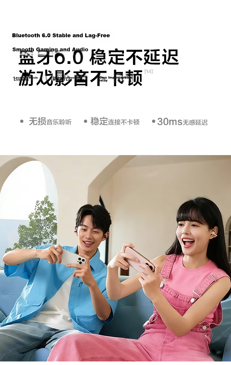 Tangmai Q5 Open-Ear Clip-On Bluetooth Bone Conduction Wireless AI Translation Sports Running Sweatproof Gaming Low Latency Long Battery Life Noise Cancelling Valentine's Day New Year Gift Blue 29