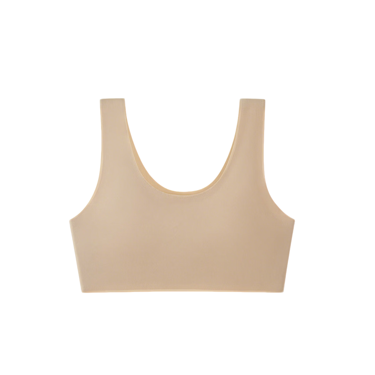GUJIN Invisible Bra for Girls Adolescence Period, Children's Vest for Elementary and Middle School Students, Large Kids Thin Seamless Pink Foundation Bra