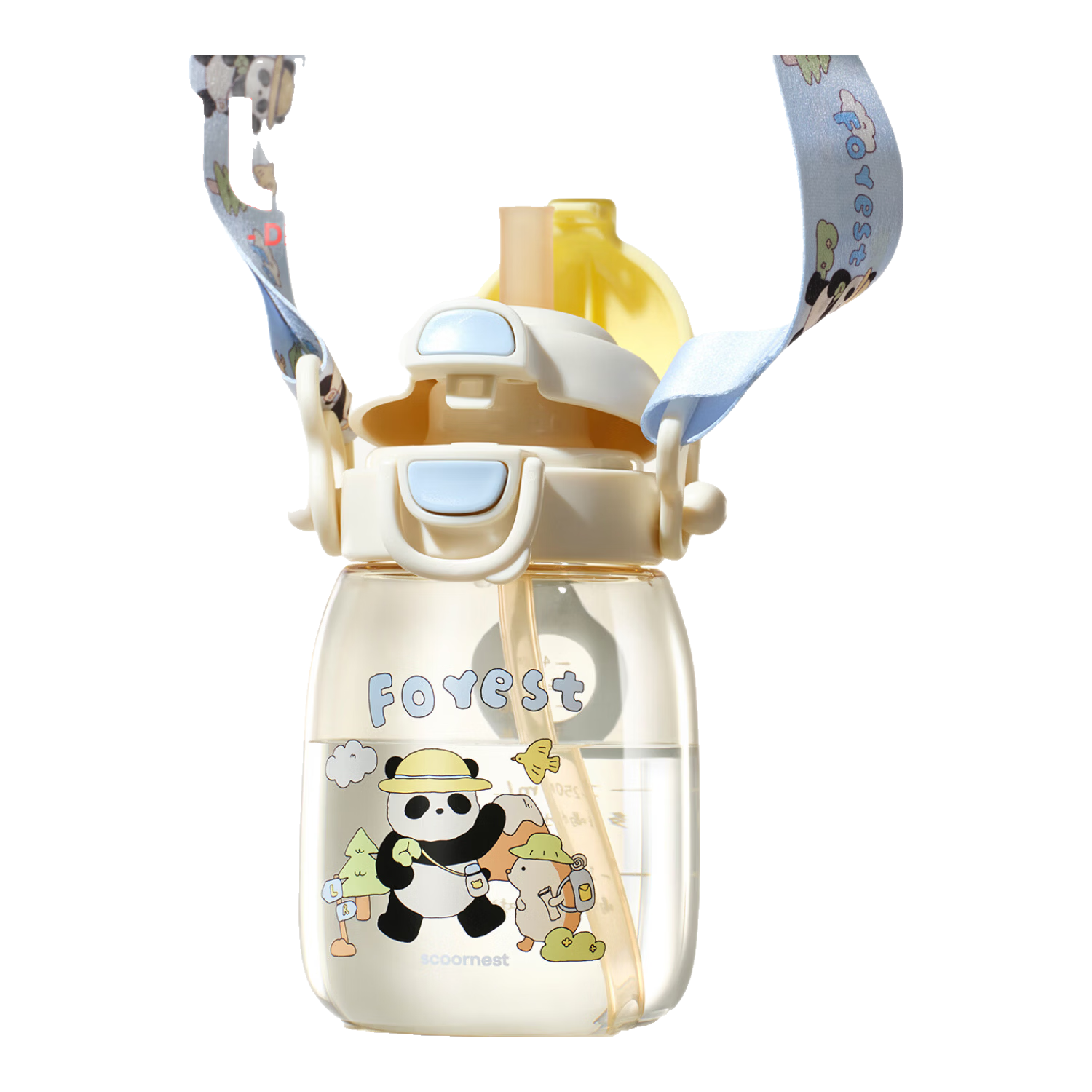 KeChao TonTon Bucket Children's Water Cup Direct Drinking Straw Baby Water Bottle Summer Kindergarten School 2-9 Years PPSU Unisex