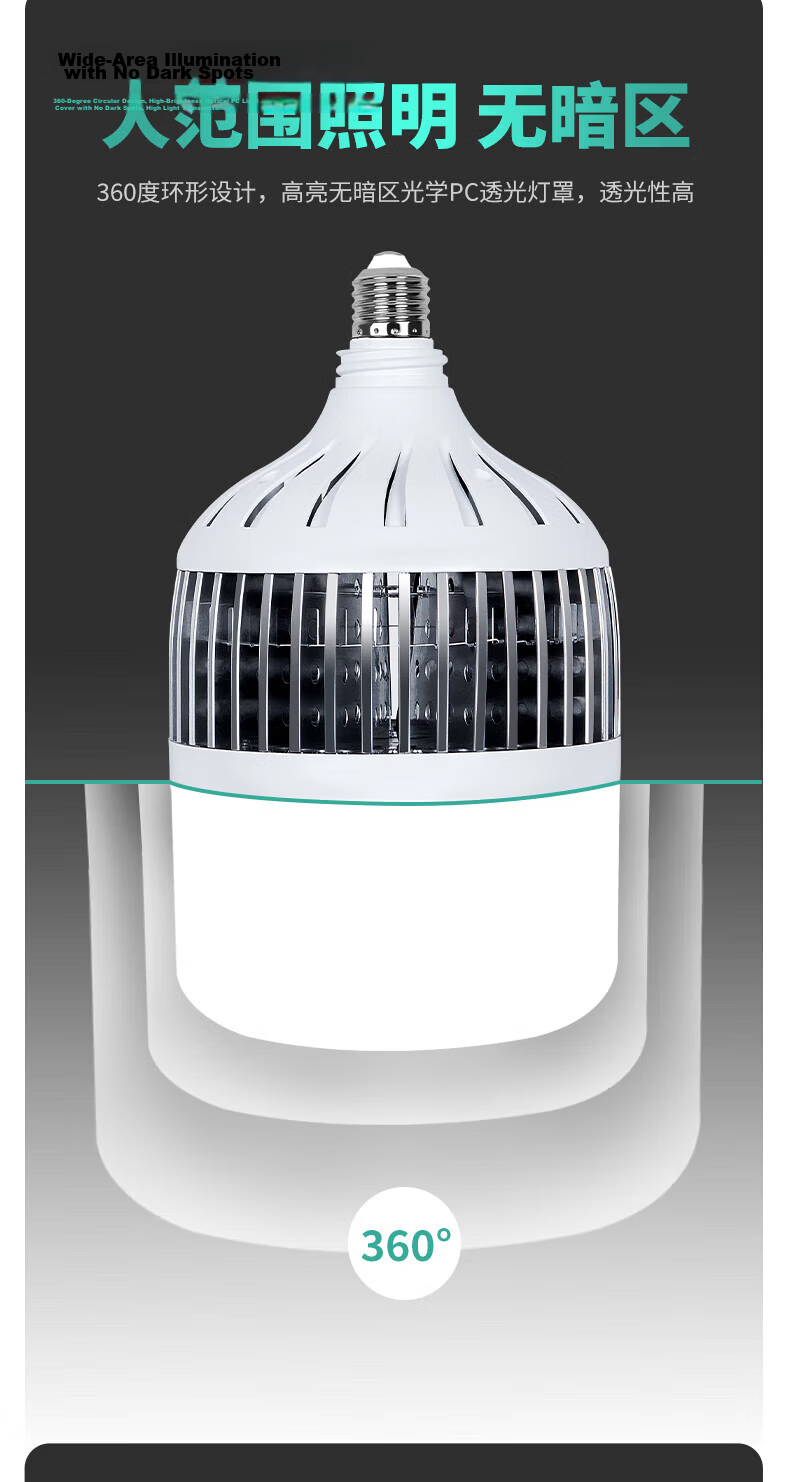 Xiangzhe LED Bulb Household Energy-Saving Super Bright High Power Indoor Lighting Factory Commercial Screw Base 85W-E27 8