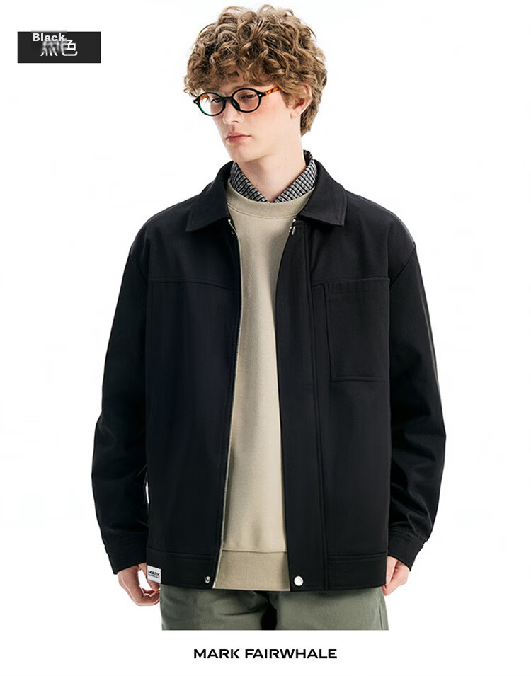 MARK FAIRWHALE Men's Jacket Spring Autumn American Workwear Casual Coat Trendy Men's Clothing Beige L 18