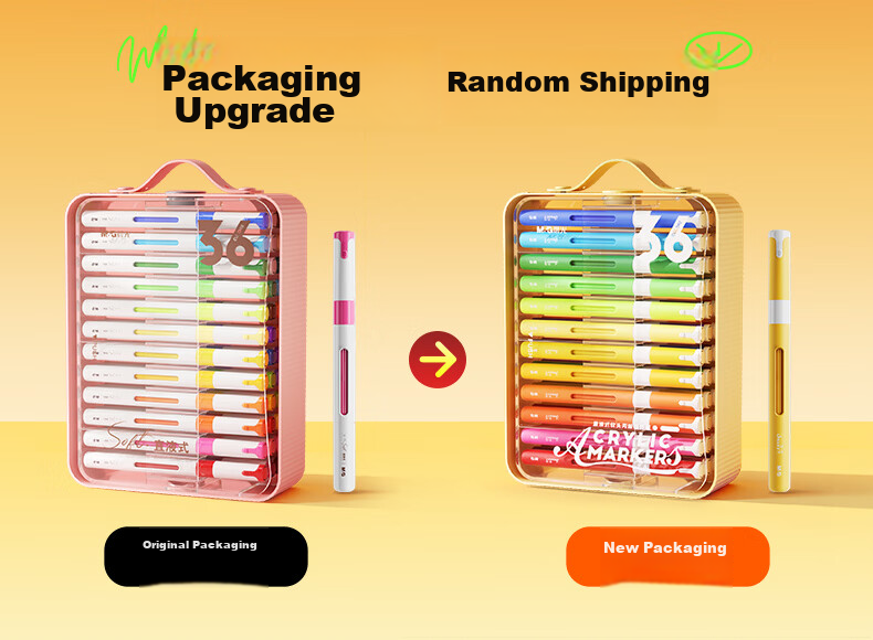 M&G Stationery, 48-Color Big Ink King Direct Liquid Acrylic Soft-Tip Markers, Student Children's Watercolor Pens, Drawing Pens, Painting Brushes, Colored Pens, Birthday Gift 1