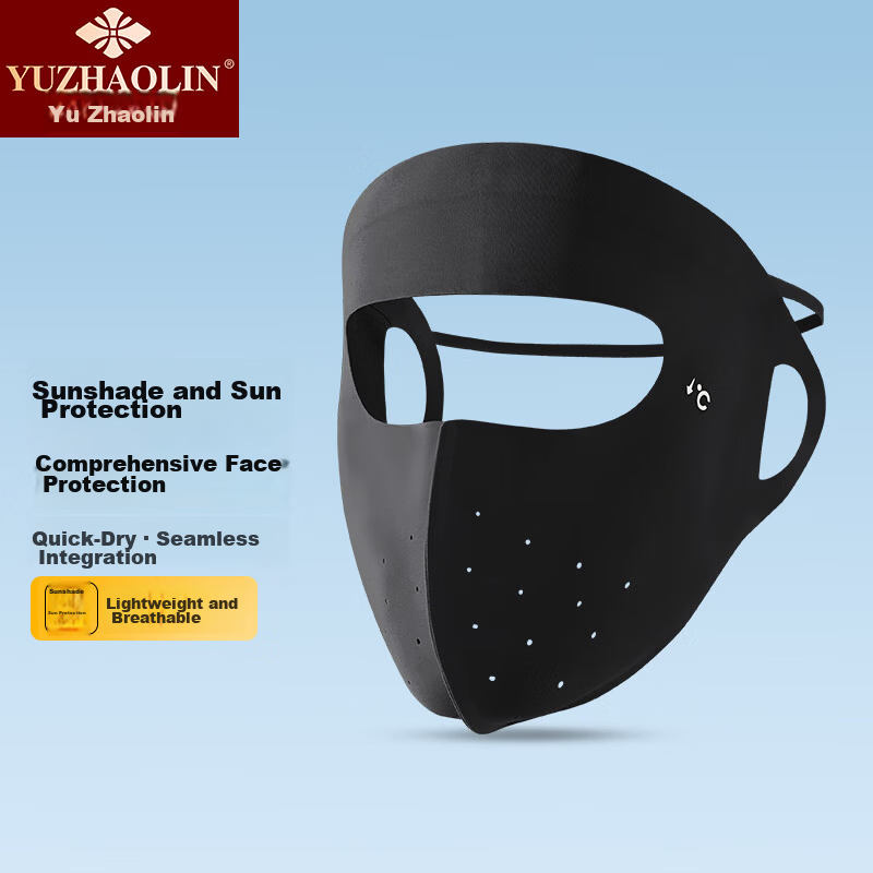 YUZHAOLIN Women's Summer Sun Protection Face Mask Cycling Electric Vehicle Driving Face Shield Sunshade Balaclava Black