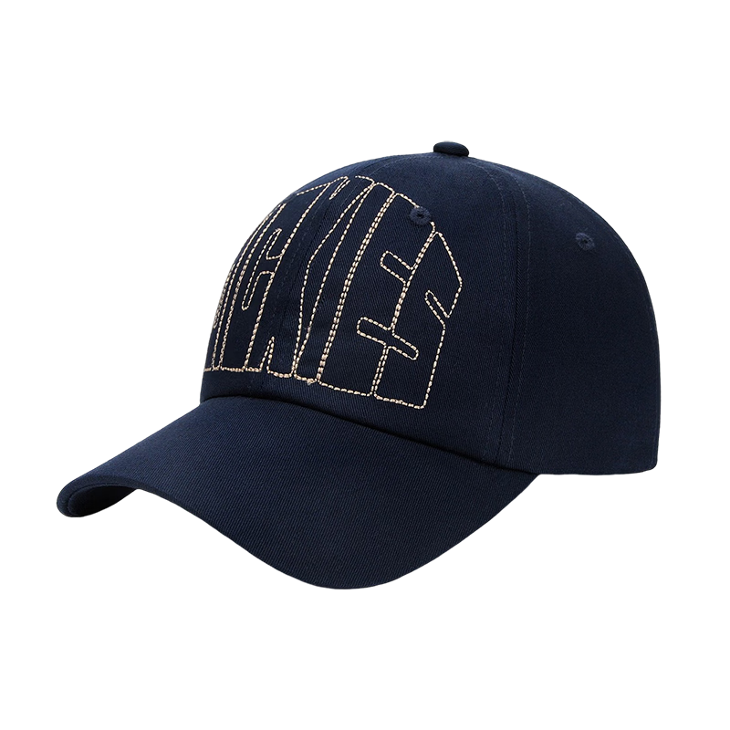 Dickies Unisex New Letter Baseball Cap Large Head Circumference Simple Sunshade Outdoor Sports Duckbill Hat Navy Blue