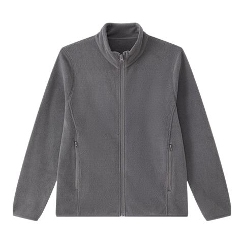 JD Original Fleece Jacket, Anti-Static Fleece Coat, Warm Sweatshirt Jacket, Unisex T-Shirt Base Layer, Dark Gray, XS