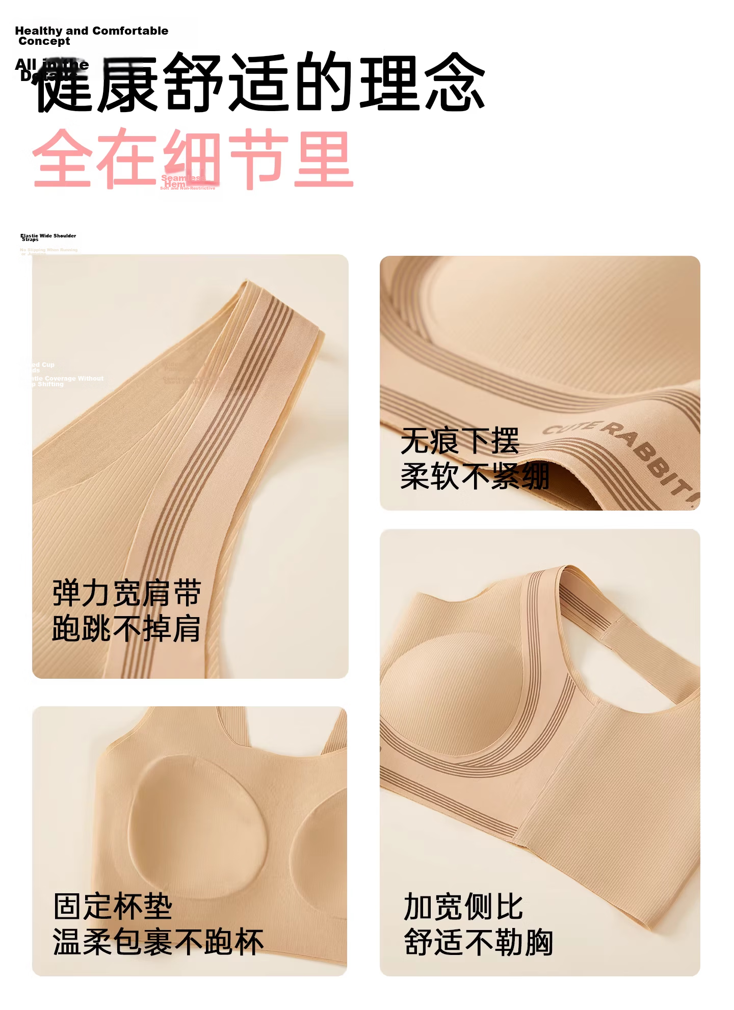 YUZHAOLIN 2-Pack Developmental Period Teen Student Underwear High School Girls Sports Bra Vest 15