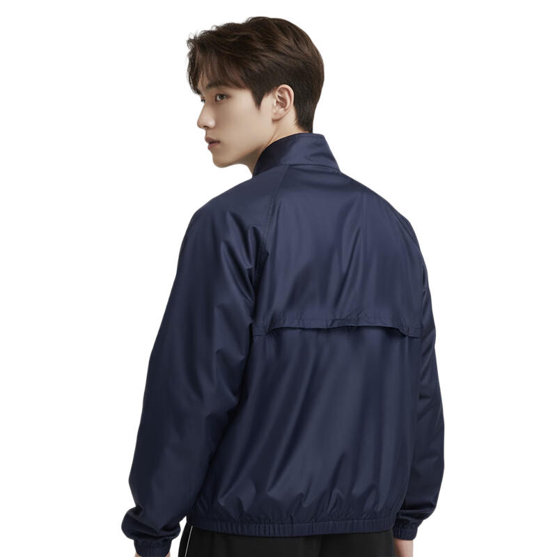 NIKE Men's Stand-Collar Jacket, Trendy And Fashionable Sportswear, HV1140-451 Navy Blue, Size 2XL