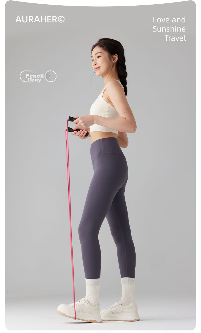 Auraher Casual Sun Protection Pants Lycra Low Transparency High Elasticity Sunshade Yoga Pants UPF50+ Pencil Gray M 13