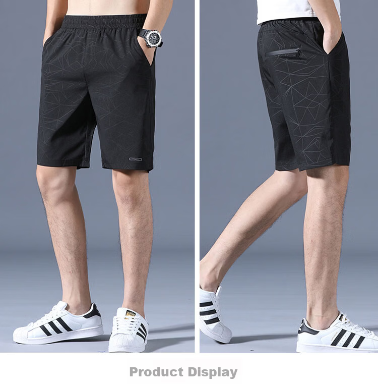 ROMON Men's Shorts, Summer Lightweight Casual Wear, Loose Beach Pants, Trendy Mid-Length Trousers for Me 12