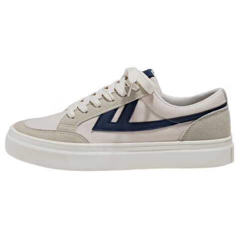 Warrior Men's Canvas Shoes Spring Summer New Thick Sole Sneakers Casual Sports Shoes for Men Beige/Blue Size 41