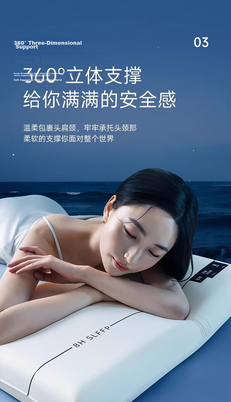 YALU & FREEDOM Zero-Pressure Deep Sleep Memory Foam Pillow, Cervical Spine Protection, Sleep Aid Pillow Core, Adult Single High Pillow 12