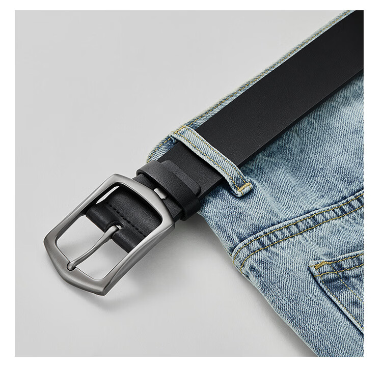 BOSTANTEN Minimalist Korean Style Men's Casual Leather Belt with Pin Buckle, Trendy and Versatile Waistband for Men, Perfect Birthday Gift for Boyfriend 6