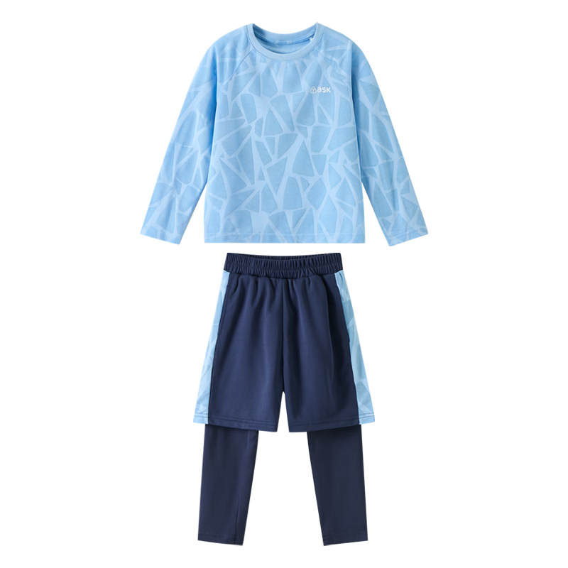 ASK JUNIOR Summer Parent-Child Set Kids Short Sleeve Cooling Ice Skin T-Shirt Boys Girls Moisture-Wicking Quick-Dry Running Sports Shorts