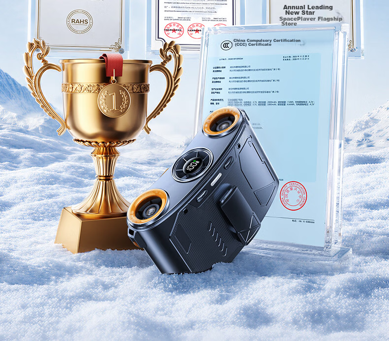 AUX [First Three-Core Cold Wind] Waist Hanging Fan Fast Cooling Delivery Takeout Construction Site Strong Wind Long Battery Life Cooling Device Rechargeable Portable Outdoor Air Conditioner 2