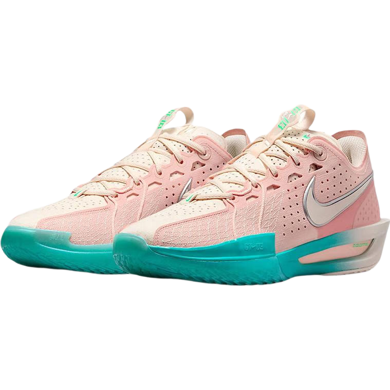 NIKE Men's Basketball Shoes G.T. CUT 3 Sneakers DV2918-601, Pink And Green, Size 41