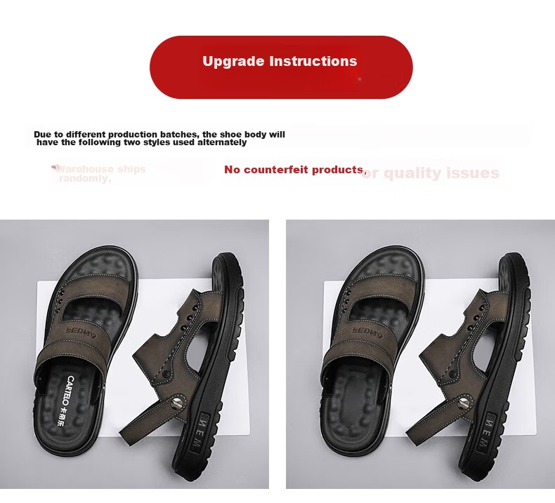 CARTELO Men's Sandals, Summer Breathable Outdoor Beach Shoes, Men's Hole Shoes, Soft-Soled Slippers for Men, 1228 Black, Size 42 18