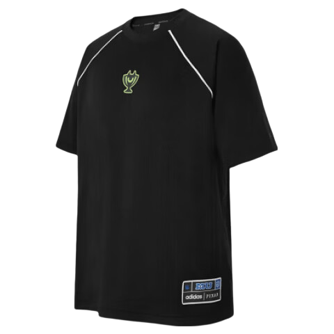 Adidas Men's Breathable Fashion Trendy Outdoor Casual Sports Short Sleeve KG9210 M Black/White