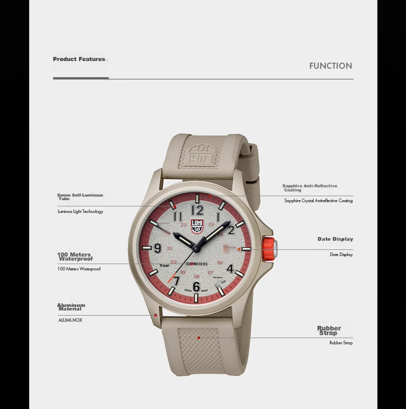 Luminox Swiss Men's Watch 3717 Bell Collaboration Aluminum Adventurer 200M Water Resistant Quartz XB.3717 Gift for Boyfriend 11