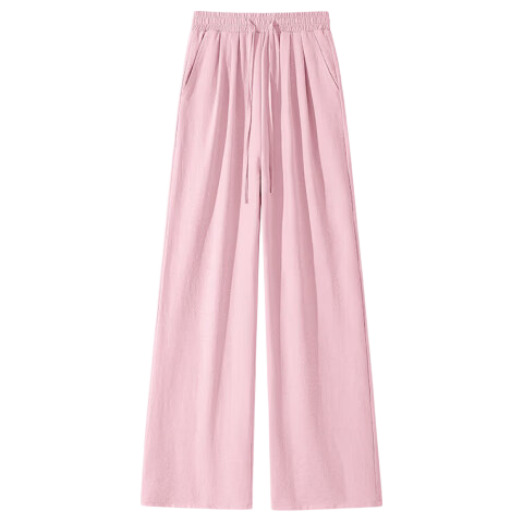 MJ STYLE Wide-Leg Pants for Women, 2026 Summer New Arrival, High-Quality Draping, Lazy Loose Straight-Leg Slimming Versatile Casual Trousers