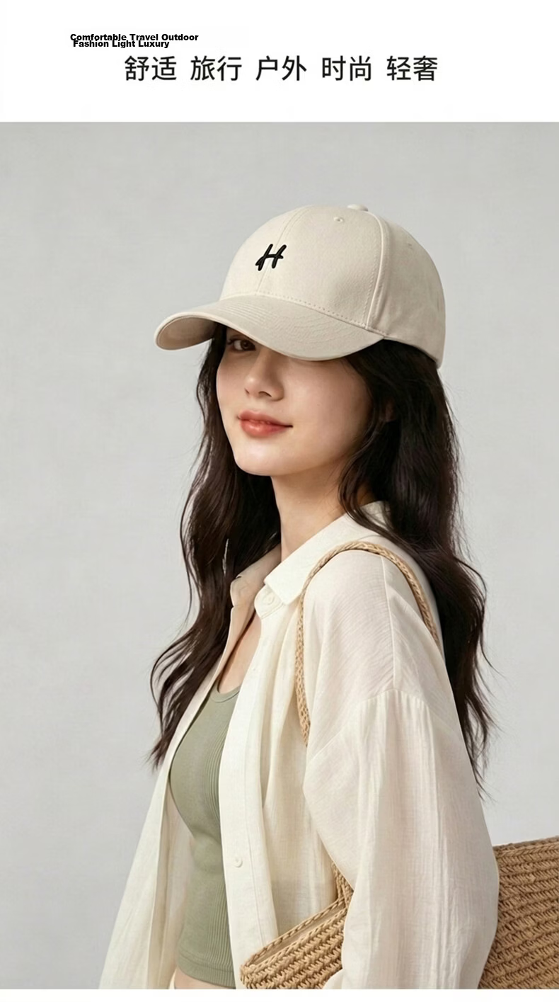 YUYULA Women's 2026 New Baseball Cap Casual Duckbill Hat Large Head Circumference Slimming Sunshade Sun Hat 5