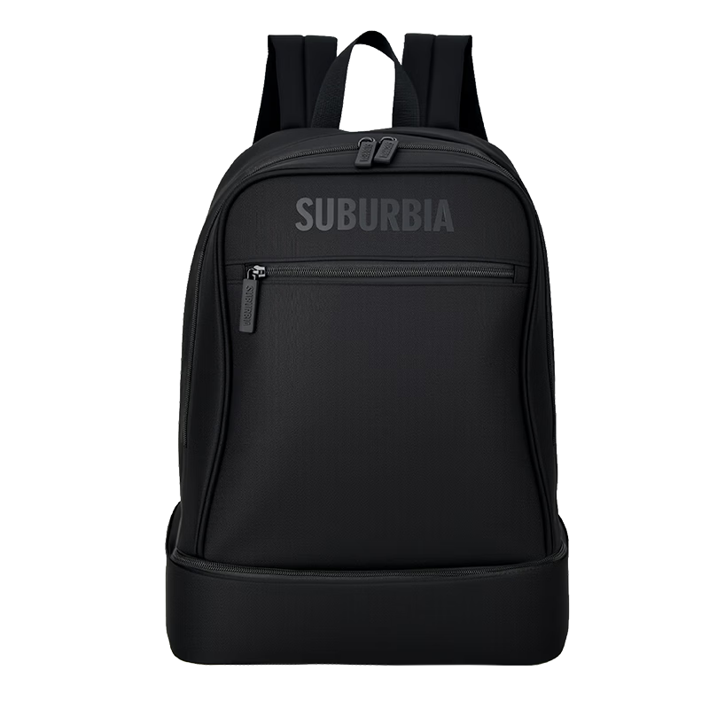 SUBURBIA Multifunctional Sports Backpack for Men Volleyball Soccer Training Bag with Shoe Compartment Black