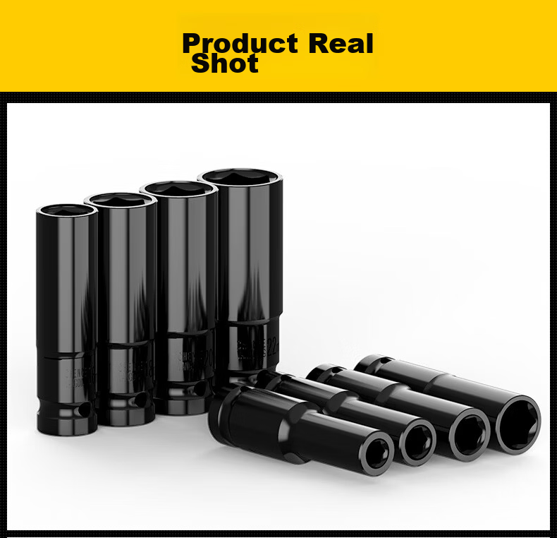 LiDiao Electric Impact Wrench Socket Set Extended Air Pneumatic Heavy-Duty 78MM Socket Tool 8