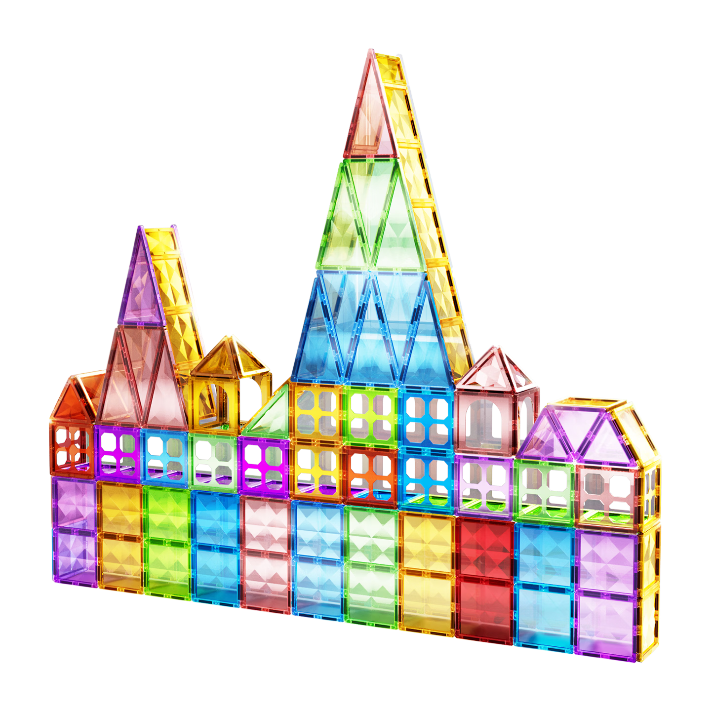 Xinge Color Window Magnetic Tiles Children's Toy Boys 3-6 Years Magnetic Building Blocks Educational Early Learning 1-3 Years Birthday Gift