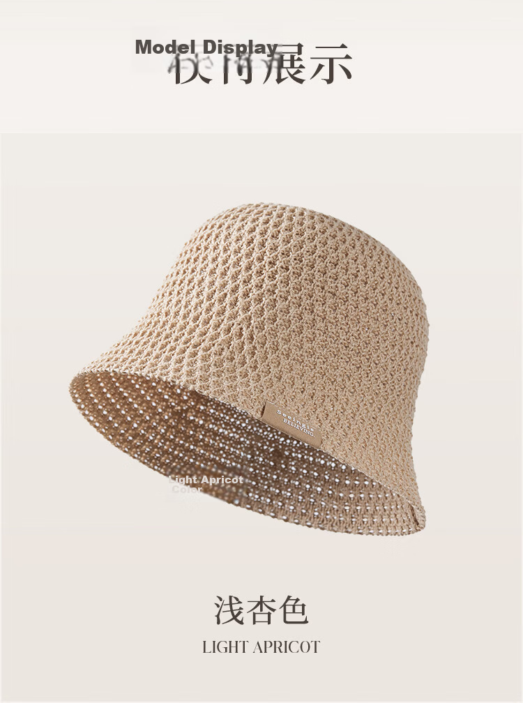 JIUMU Linen Women's Sun Hat Sunshade Fisherman Hat Cotton Cool Hat Summer Outdoor Face Cover Beach Vacation Hat for Women 10