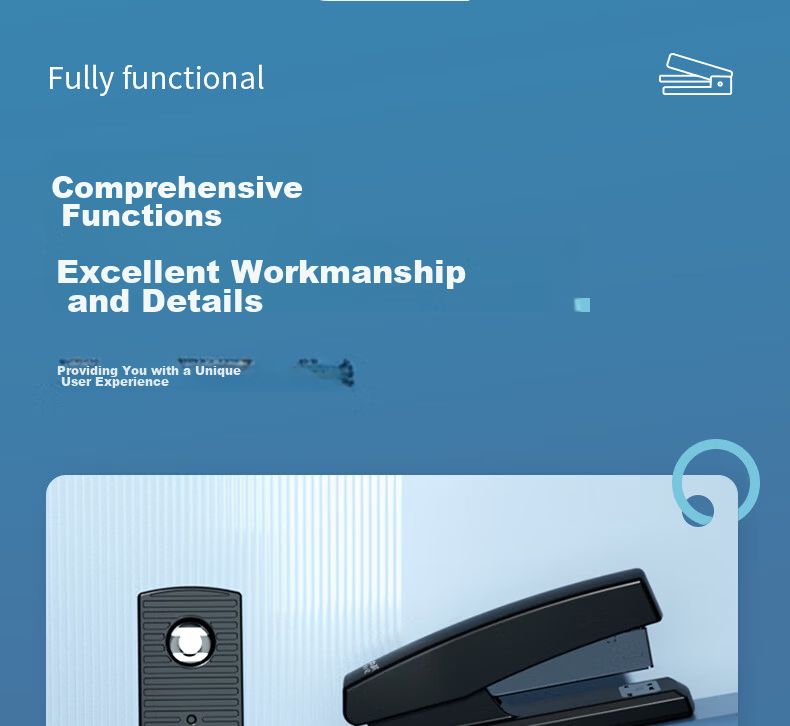 Deli Classic Durable Stapler Small Office Stapler Compatible with 24/6 Staples Black 0425 (Staples Not Included) 12