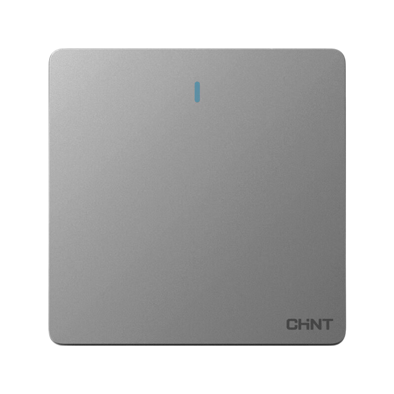 CHNT Wall Switch Socket Panel 86 Type Single Control Switch NEW6C Phantom Silver Gray