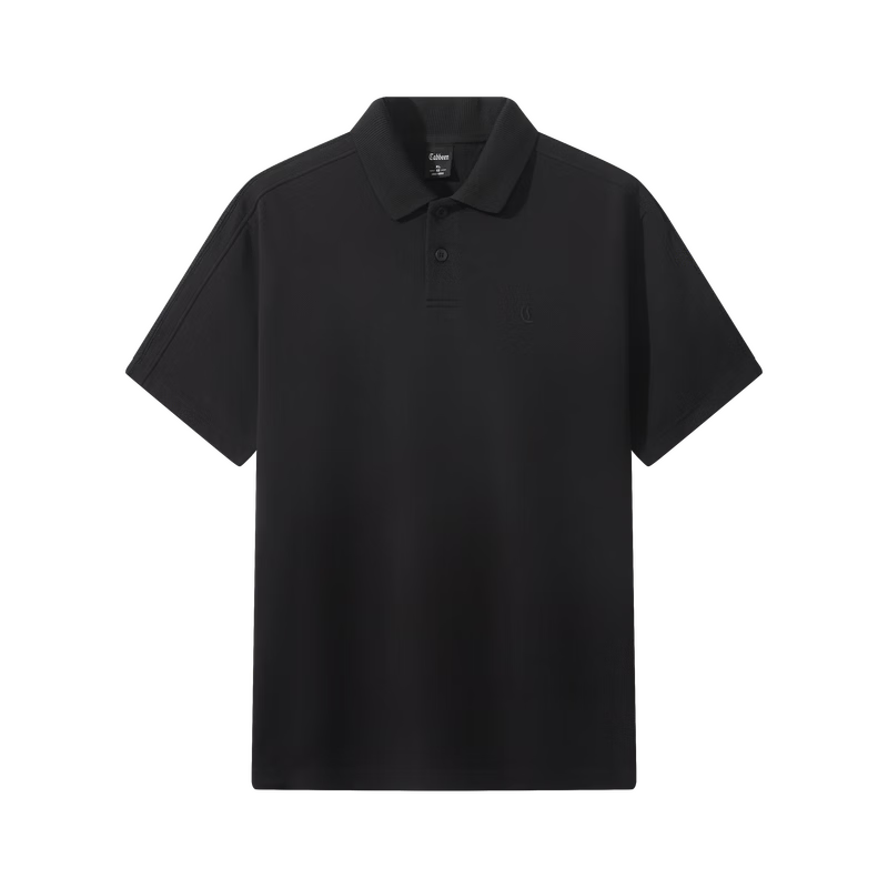 CABBEEN 260G Heavyweight Pure Cotton Pique Polo Shirt Men Shoulder Sleeve Tape Design 2026 Spring American Style Short Sleeve Polo Shirt