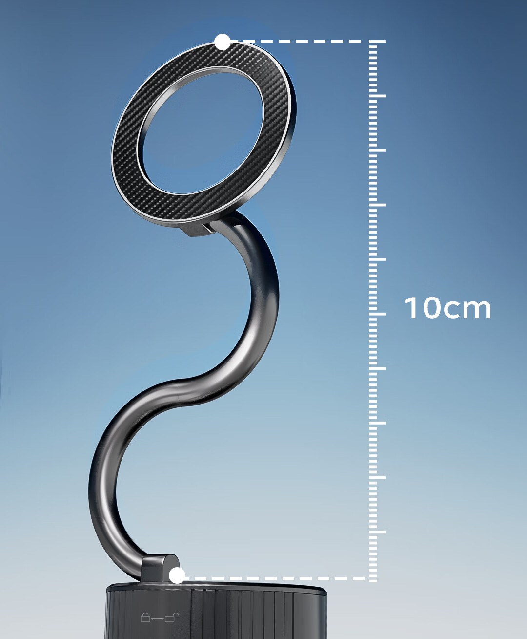 Deli Car Phone Holder Magnetic Flexible Foldable 360-Degree Adjustable Strong Magnetic Adsorption Universal for All Models 10