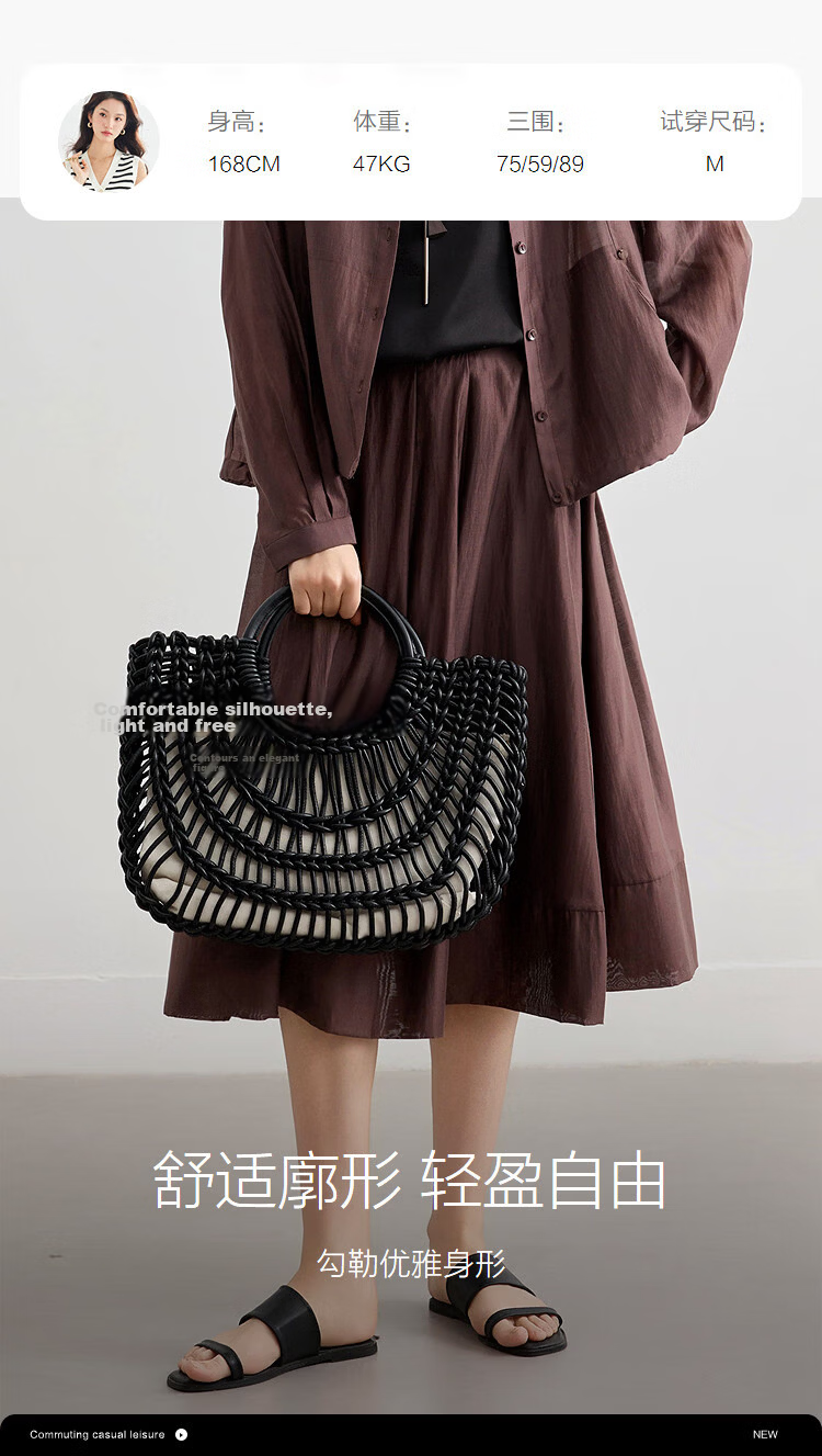 Demana [Lycra Breath Poem] Summer Light Breeze Double-Layer Spliced Flowing Slimming A-Line Mid-Length Skirt for Women 12