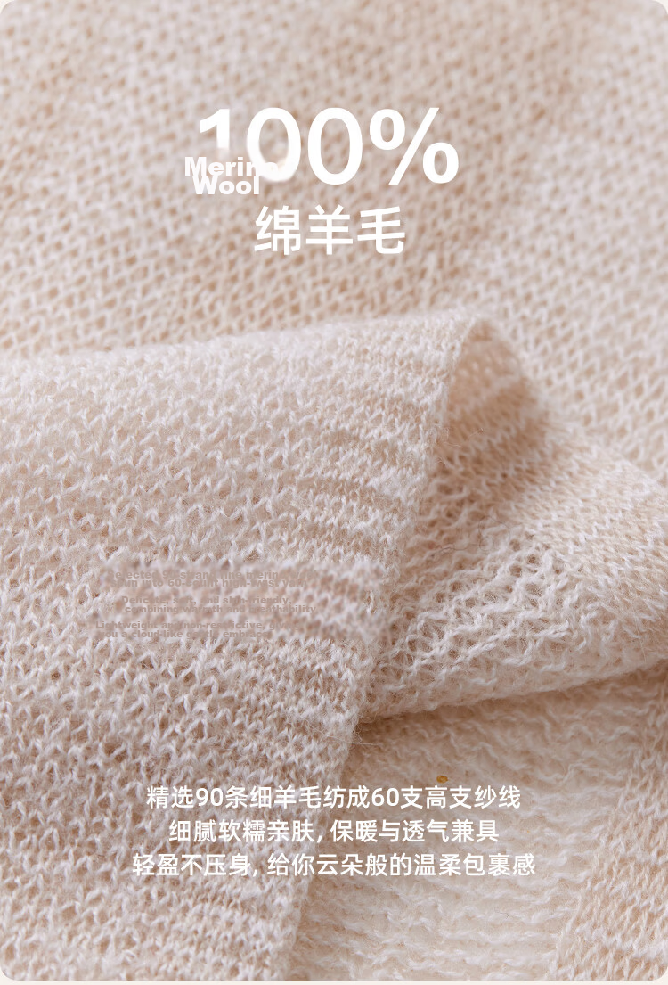JIUMU 100% Merino Wool Lightweight Four-Season Shawl Women's Elegant Summer Air-Conditioned Room Warm Scarf 3