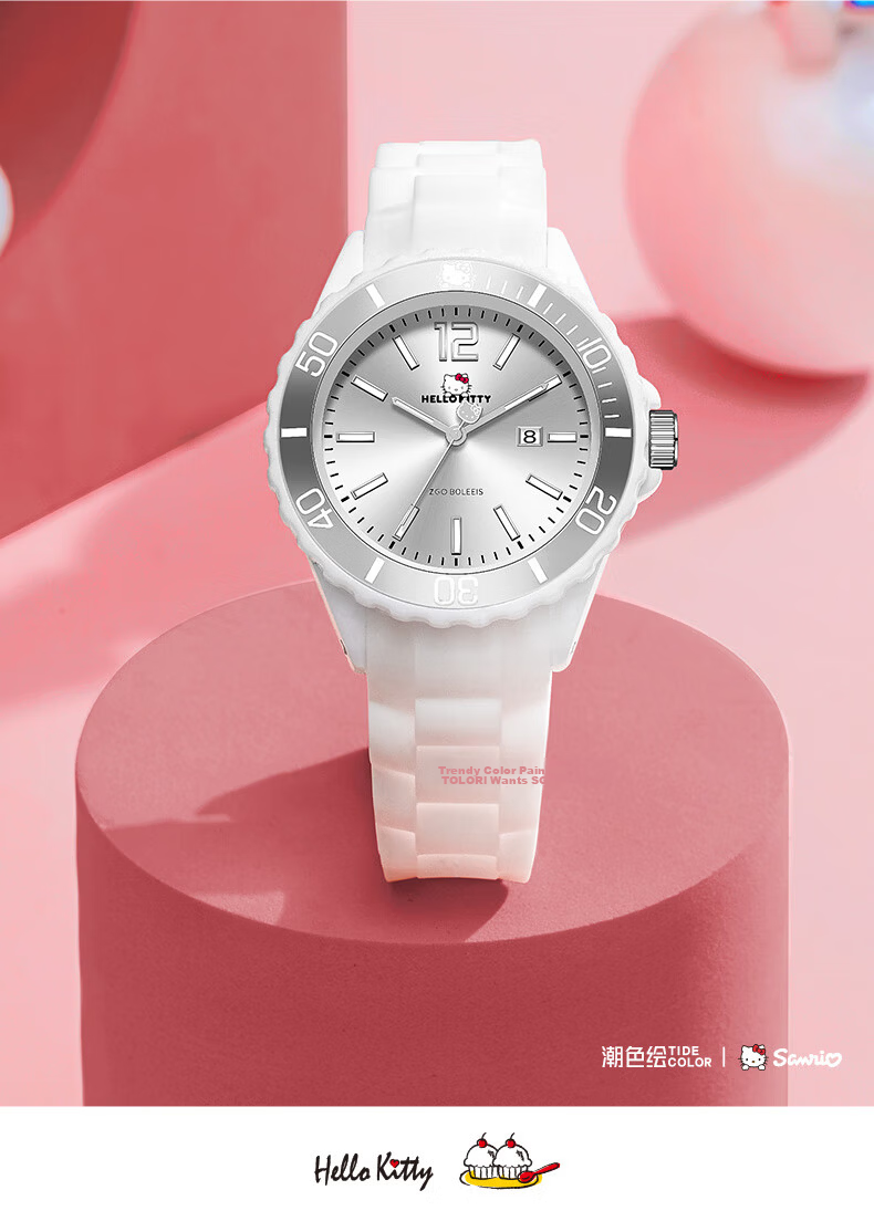 Hello Kitty Sanrio Student Watch Girls Simple Quartz Watch Middle School Primary School Kids Digital Watch Student Gift 10