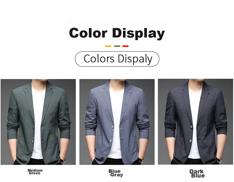 ROMON Men's Casual Blazer Regular Fit Spring Autumn Youth Korean Style Solid Color Suit Jacket 5