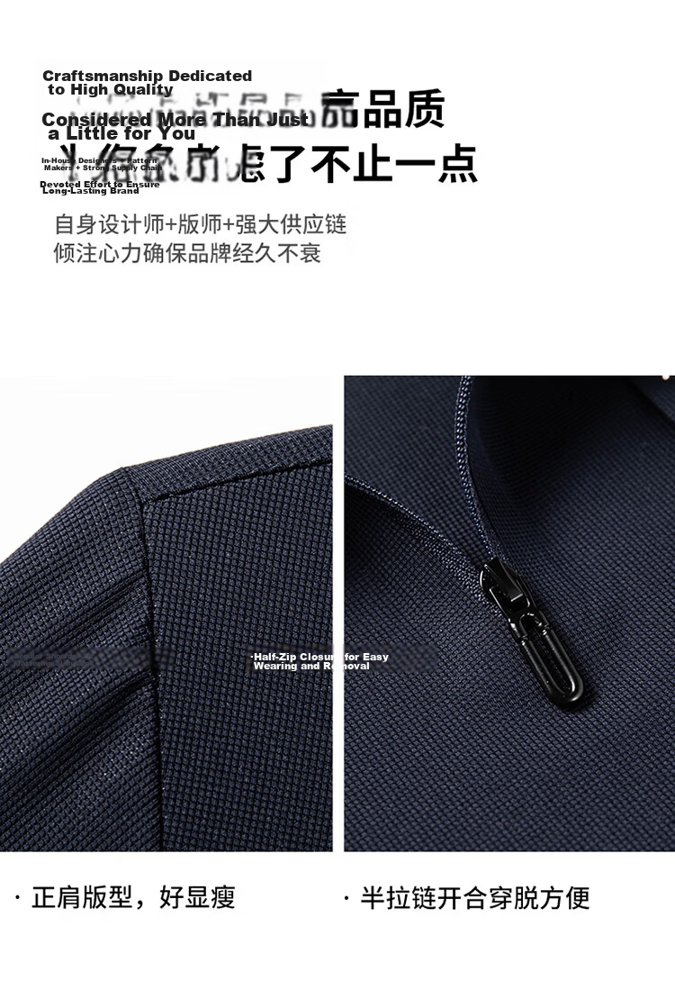 Edenbo Men's Short Sleeve Polo Shirt Spring Summer Four-Way Stretch Quick-Dry Stylish Top Navy Blue 185/100A (3XL) 7