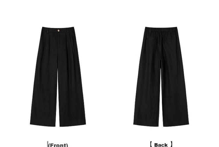 Demana Oxygen 100 Linen Spring Minimalist 3D Pleated Loose Wide-Leg Slimming Casual Pants for Women Premium Feel 24